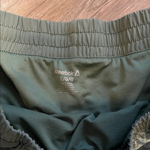 Reebok Women's Green Camo Athletic Shorts - Picture 2 of 4